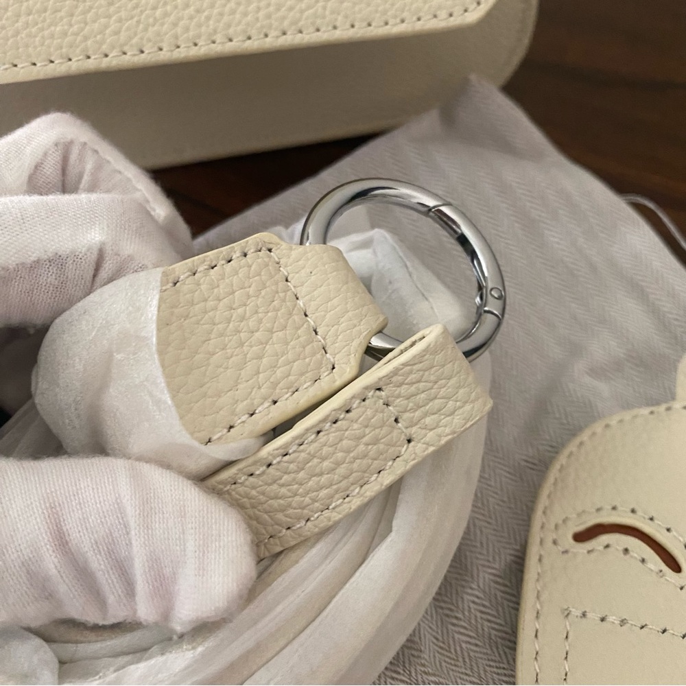 Off White Nata Cream Mini 23 Jypsiere Bag Belted Lock Key Convertible B12/S1 - Picture 8 of 9